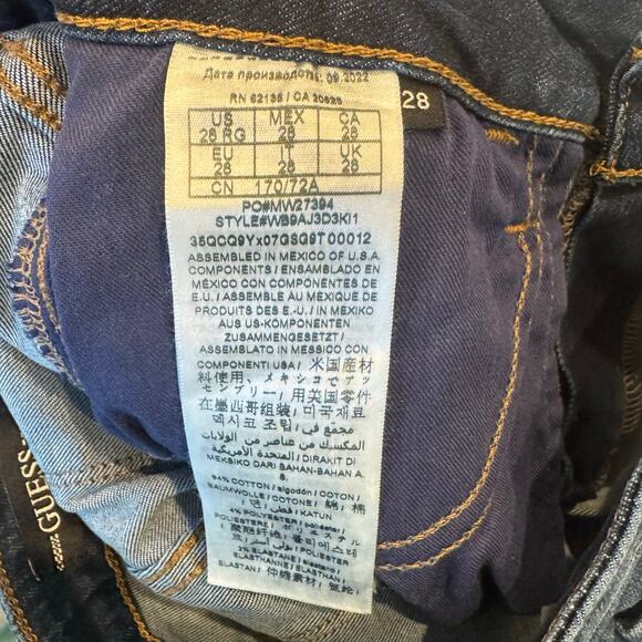 Guess Women's Blue Sexy Curve Mid-Rise Skinny Jeans Size 28 NWT - Picture 7 of 13